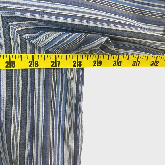 Vintage Plains Western Snap Button Short-Sleeve Shirt Men's 2X Blue Multi-Stripe - Picture 9 of 10